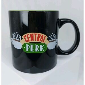 Friends TV Series Central Perk Coffee Mug Cup Black Green Interior 20 oz‎